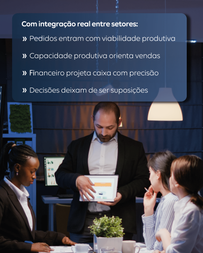 Quando vendas, produção e financeiro falam a mesma língua: o caminho para a previsibilidade empresarial