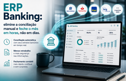 ERP Banking: elimine a conciliação manual e feche o mês em horas, não em dias